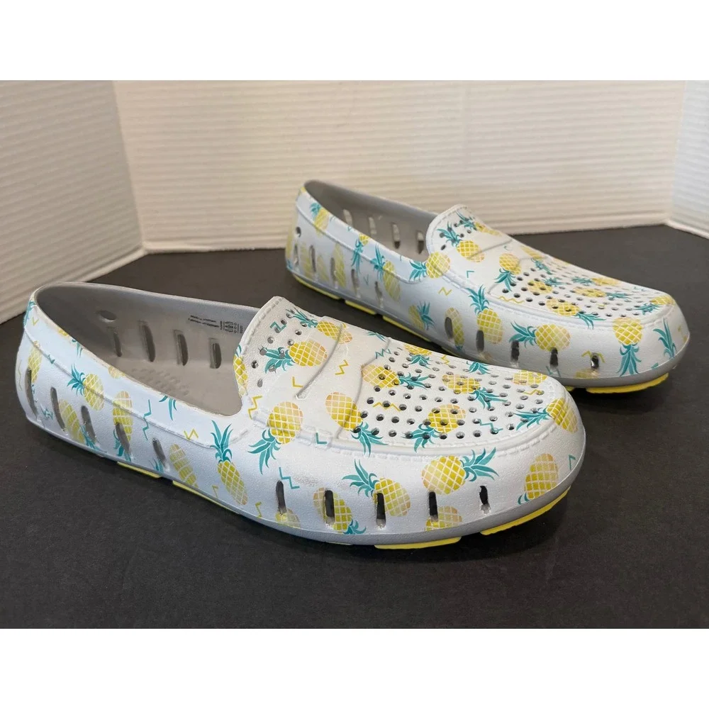 Floafers Country Club New Mens Gray Pineapple‎ EVA Water Driver Loafer Shoes 11
